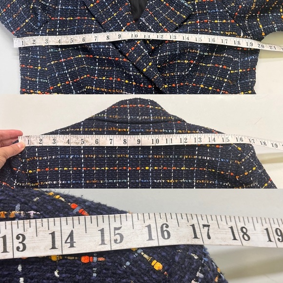 Veronica Beard Rumer Dickey Jacket Multicolor Tweed Blazer - Picture 10 of 11